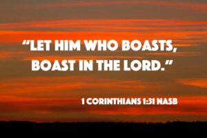 1 Corinthians 1:13 on a sunset